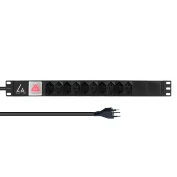 Ciabatta rack 19 pollici Lanview 1U 10A, 10x svizzera T13 (LVR-2MCH-SW-CH10)