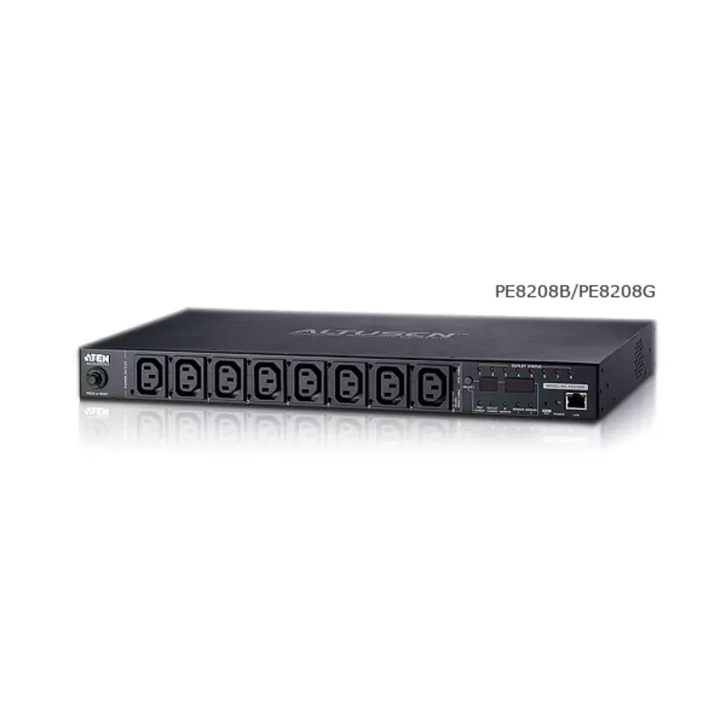 ATEN PE8208G eco PDU, commutata e con misurazione per singola presa, 8 prese (7x C13, 1x C19), 16A, 1U