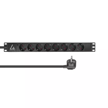 Unità di distribuzione dell'alimentazione (PDU) Lanview LVR-2MSCH-LIC-SCH8 8 uscite AC 1U nero