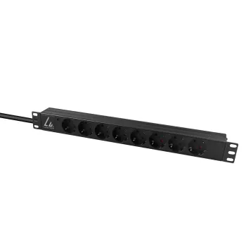 Unità di distribuzione dell'alimentazione (PDU) Lanview LVR-2MSCH-LIC-SCH8 8 uscite AC 1U nero