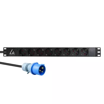 Unità di distribuzione dell'alimentazione (PDU) Lanview LVR-3MIEC-LIC-SCH8 8 uscite AC 1U nero