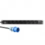 Unità di distribuzione dell'alimentazione (PDU) Lanview LVR-3MIEC-LIC-SCH8 8 uscite AC 1U nero