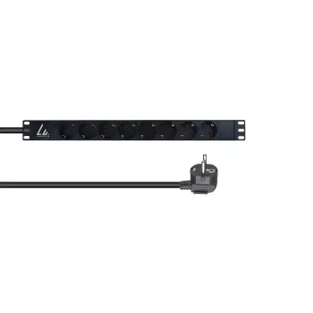 Unità di distribuzione dell'alimentazione (PDU) Lanview LVR-3MSCH-LIC-SCH8 8 uscite AC 1U nero
