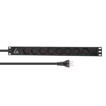 Unità di distribuzione dell'alimentazione (PDU) Lanview LVR-2MDK-LIC-DK8 8 uscite AC 1U nero