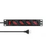 Ciabatta Lanview LVR-2MIT-SW-IT4 1U nero cavo 2m