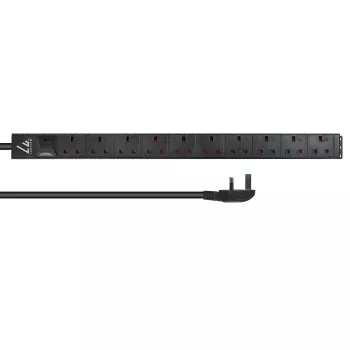 Lanview LVR-3MUK-SPD-UK10 unità di distribuzione dell'alimentazione (PDU) 8 prese di uscita AC 4HE nero