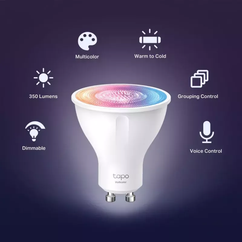 Lampadina smart TP-Link Tapo L630 multicolore Wi-Fi 3,7W confezione da 4
