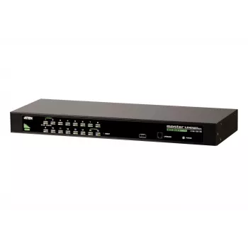 Switch KVM ATEN 16 porte USB/PS2 VGA, 2048 x 1536 pixel, QXGA, montaggio rack, 6,5 W, 1U, nero
