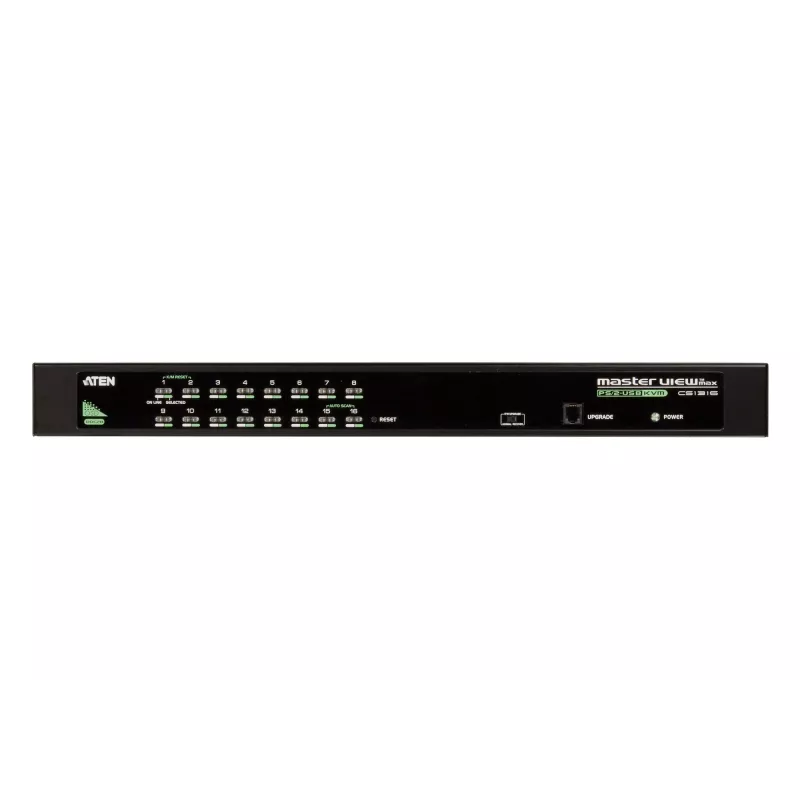 ATEN CS1316 switch KVM VGA USB/PS/2 a 16 porte, 2048 x 1536, montaggio su rack, 1U, 6,6 W, nero