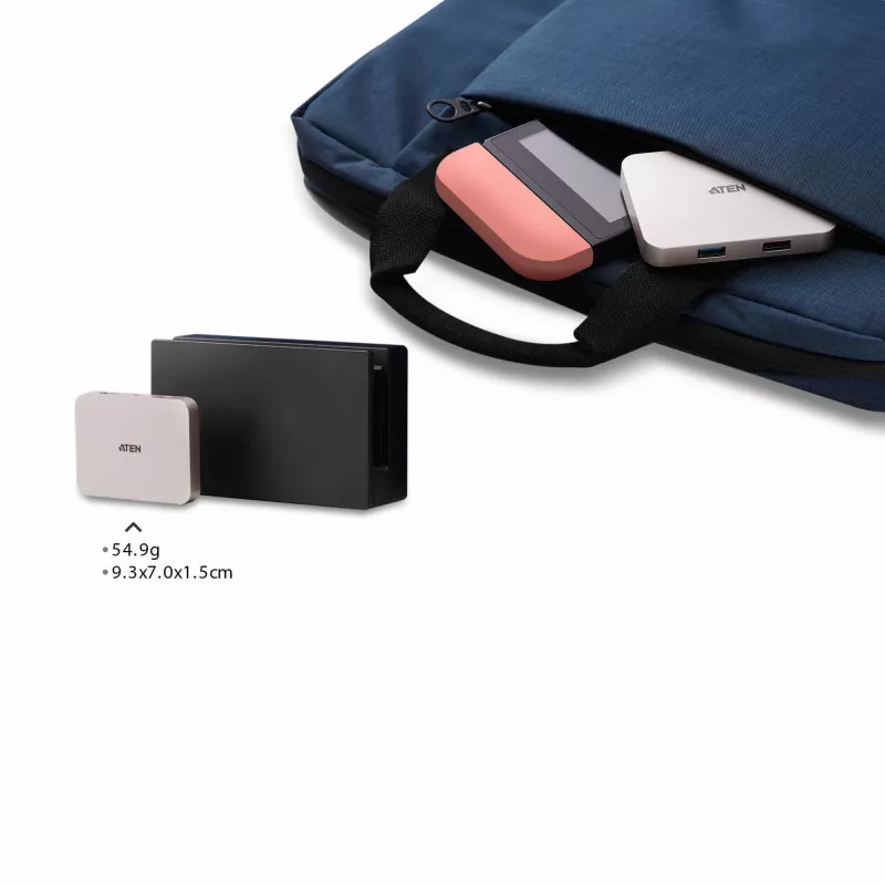 ATEN UH3235 mini dock ultracompatto USB-C 4K con power passthrough