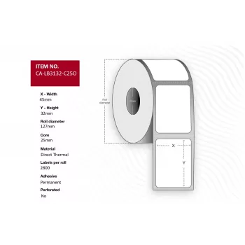 Etichetta per etichettatrice Capture CA-LB3132-C25O