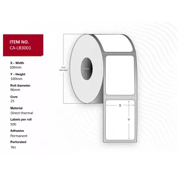 Etichetta per stampante Capture CA-LB3001 bianco