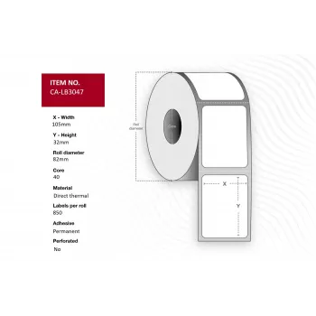 Etichetta per stampante Capture CA-LB3047 bianco