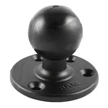 Piastra rotonda grande con attacchi a sfera RAM RAM-D-202U, nero, 322 g, piastra di montaggio robusta