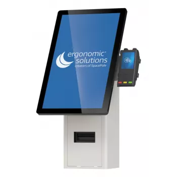 Supporto per chiosco self-service da parete ergonomic solutions SPK402-02 — supporto da parete per terminali self-service