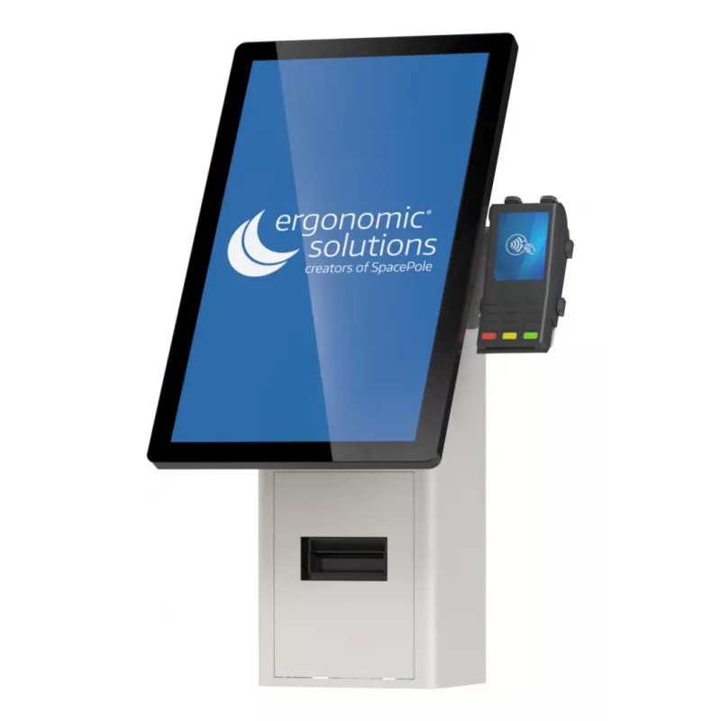 Supporto per chiosco self-service da parete ergonomic solutions SPK402-02 — supporto da parete per terminali self-service