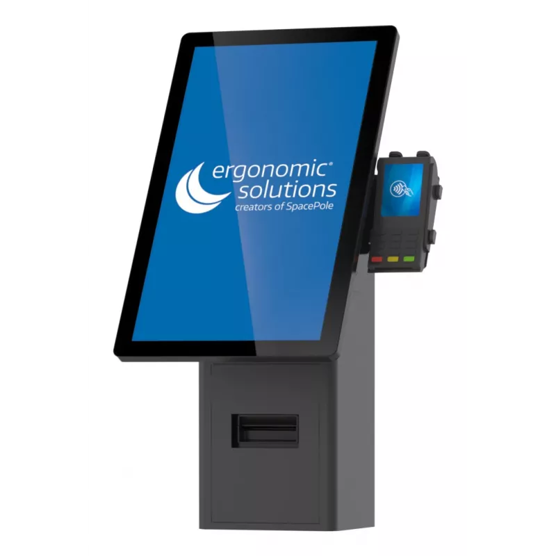 Supporto per chiosco self-service da parete ergonomic solutions SPK402-02 — supporto da parete per terminali self-service