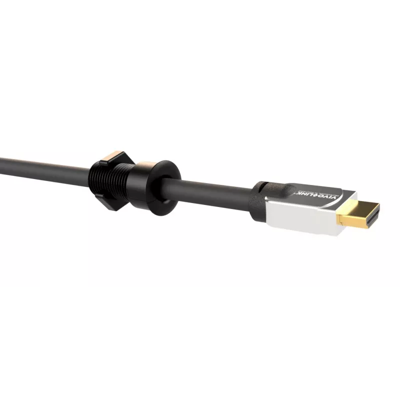 Vivolink VLDG22-B Passacavo da scrivania per foro da 22 mm, alluminio, nero