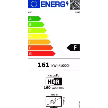 NEC MultiSync E988 Digital Signage schermo piatto 2,48 m (97,5 pollici) LCD 350 cd/m² 4K Ultra HD nero 24/7