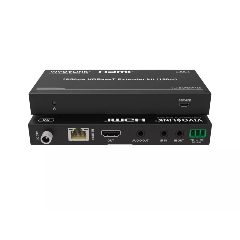 Kit extender HDBaseT VivoLink VLHDMIEXT150 18 Gbit/s 4K su singolo cavo Cat