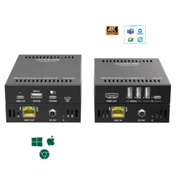 Extender KVM trasmettitore e ricevitore Vivolink VLUSBCEXT151 HDMI USB con filo 70 m