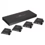 Trasmettitore e ricevitore Lindy 70m Cat.6 4 porte HDMI 4K30 e IR splitter extender con loop out