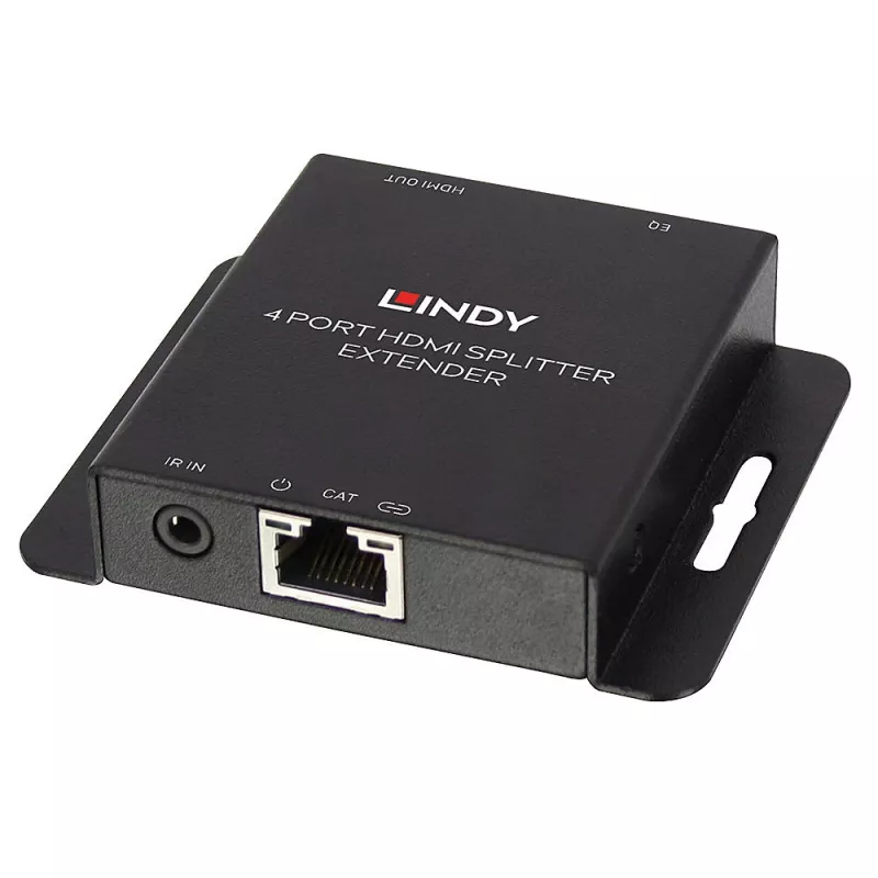Trasmettitore e ricevitore Lindy 70m Cat.6 4 porte HDMI 4K30 e IR splitter extender con loop out
