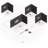 Trasmettitore e ricevitore Lindy 70m Cat.6 4 porte HDMI 4K30 e IR splitter extender con loop out
