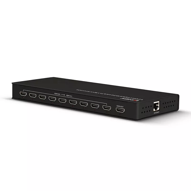 Lindy 9 porte HDMI 10.2G switch multi-view nero 30Hz