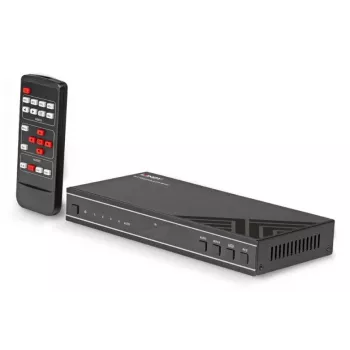 Ricevitore AV Lindy 4x1 4K60 HDMI switch multiview seamless, 3840x2160@60Hz, 12V 2,5A, nero
