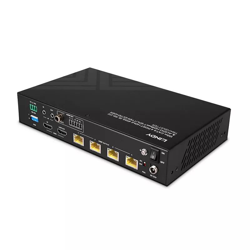 Splitter extender HDMI HDBT Lindy 100m Cat.6 4 porte 4K60