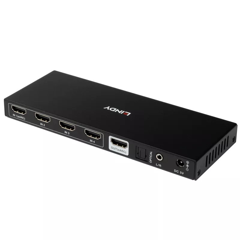 Switcher HDMI Lindy 4 porte 8K60 con eARC HDMI USB A USB C