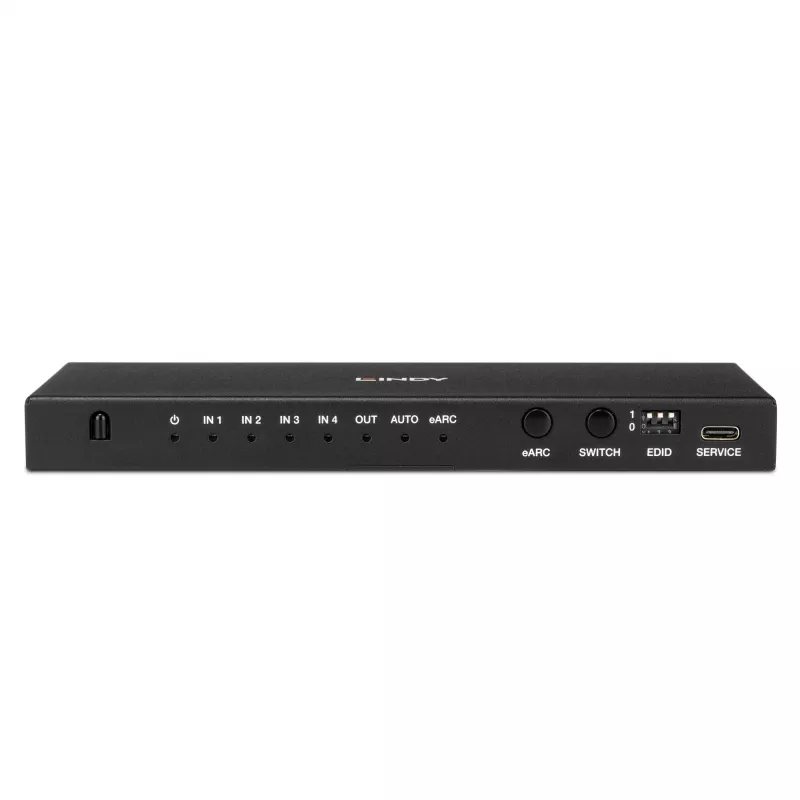 Switcher HDMI Lindy 4 porte 8K60 con eARC HDMI USB A USB C