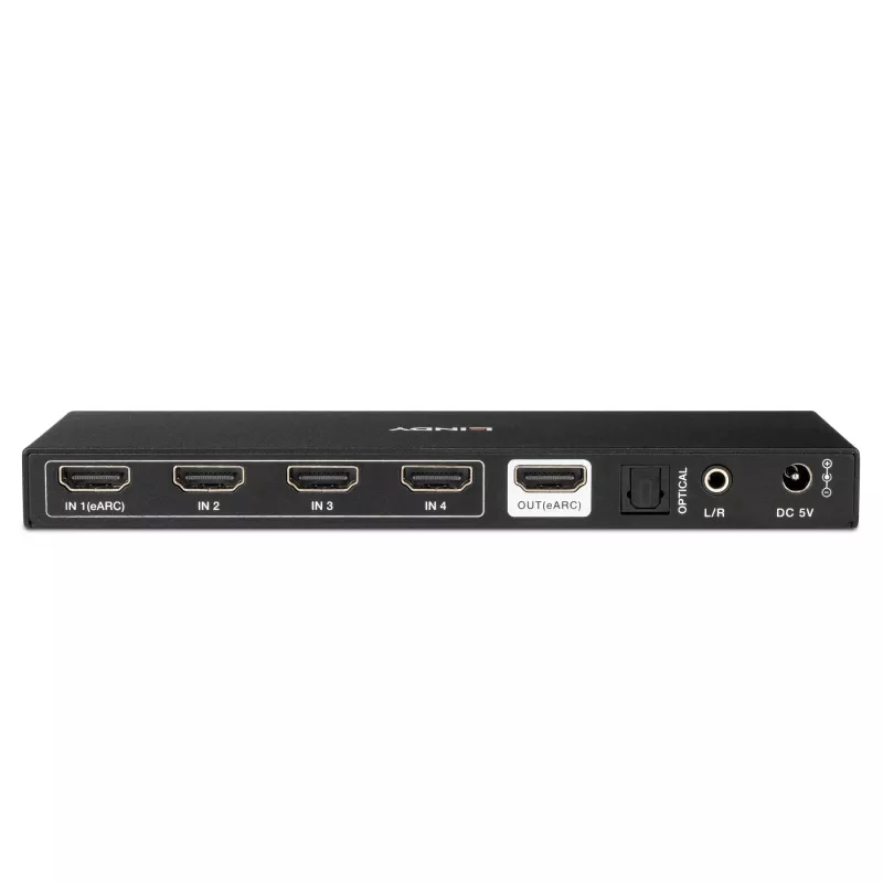Switcher HDMI Lindy 4 porte 8K60 con eARC HDMI USB A USB C