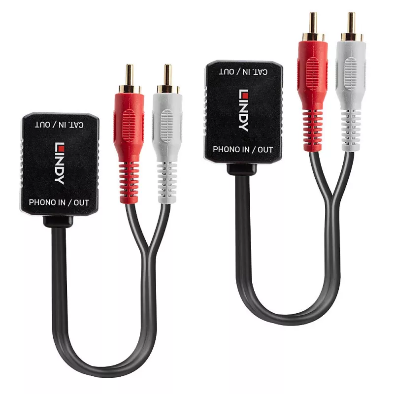 Trasmettitore AV Lindy 500m Cat.6 Phono extender audio analogico