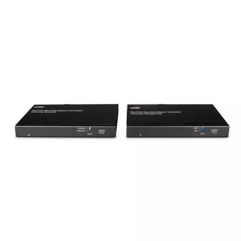 Lindy 70m Cat.6 HDMI 4K60, audio, IR e RS-232 extender HDBaseT con ARC