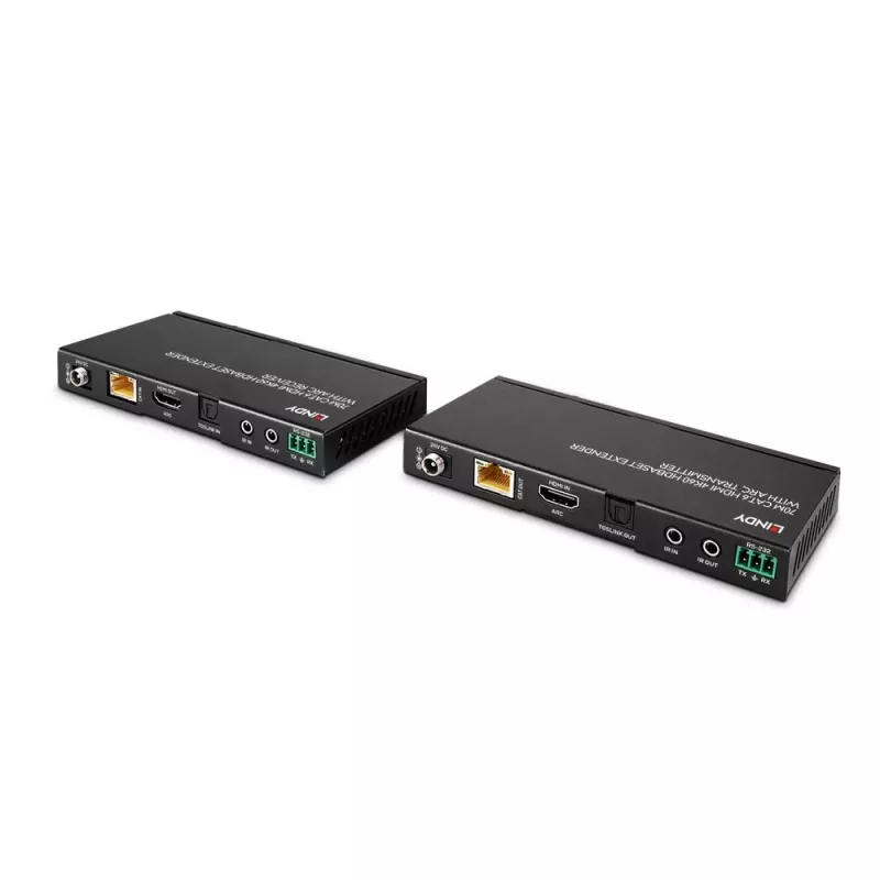 Lindy 70m Cat.6 HDMI 4K60, audio, IR e RS-232 extender HDBaseT con ARC