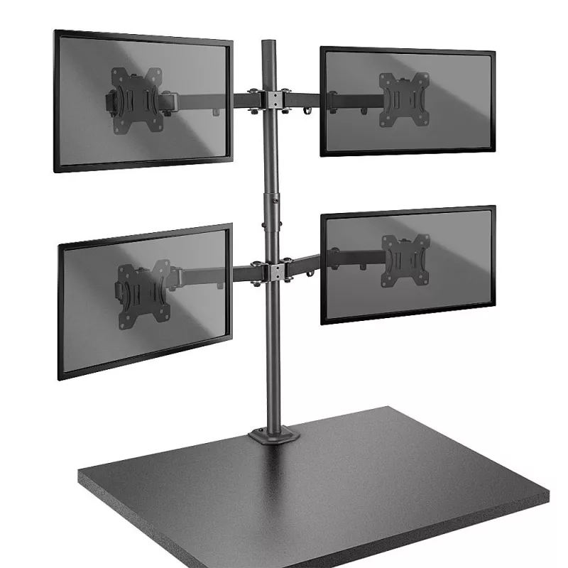 Lindy supporto per quattro monitor con asta e morsetto da tavolo