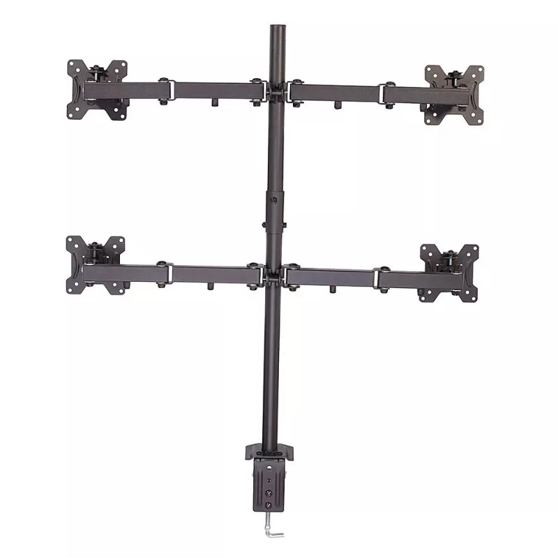 Lindy supporto per quattro monitor con asta e morsetto da tavolo