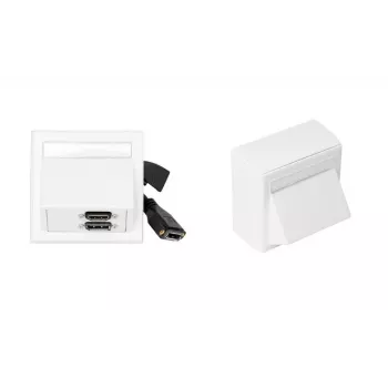 Vivolink WI221292 presa HDMI + DisplayPort + 3,5 mm bianco
