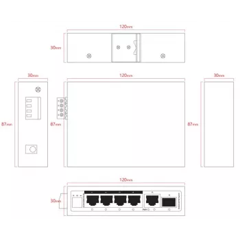 Switch di rete Ernitec ELECTRA-U06-1GB 1GB Ethernet