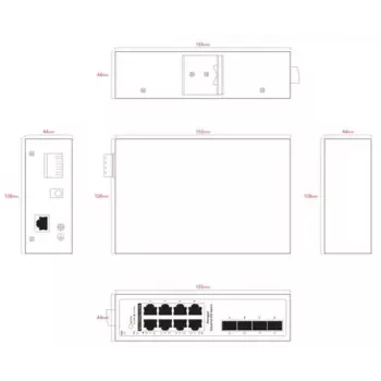 Switch di rete Ernitec ELECTRA-IM08-1GB 8 porte 1 GB Ethernet