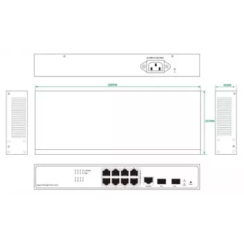 Switch di rete Ernitec ELECTRA-M08-1GB-150W 8 porte 1 GB 150 W