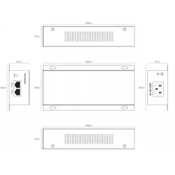 Adattatore PoE Ernitec ELECTRA-POE-10GB-90W 10Gbit/s 90W