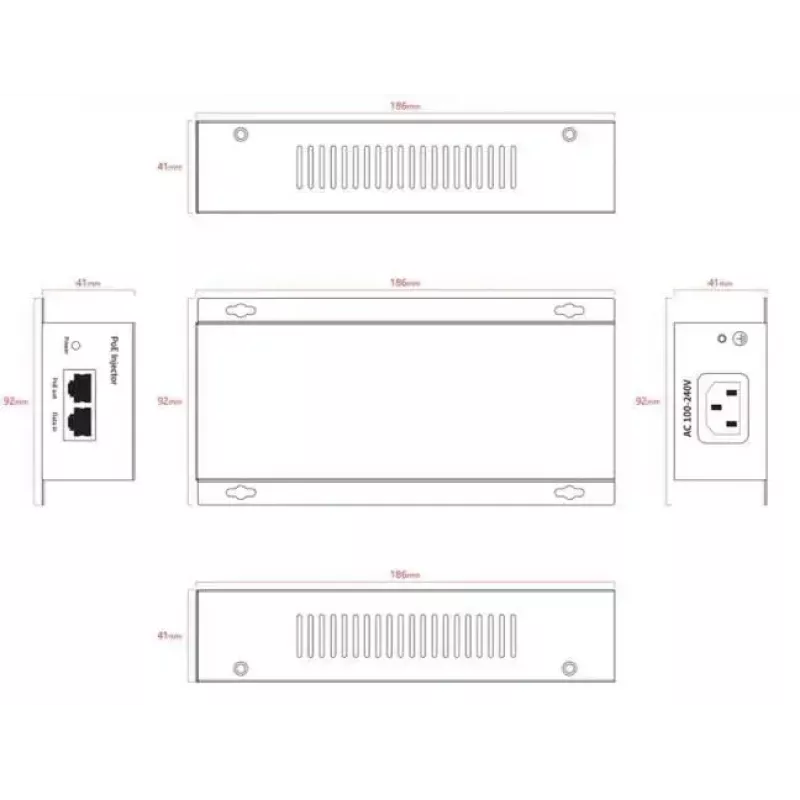 Adattatore PoE Ernitec ELECTRA-POE-10GB-90W 10Gbit/s 90W