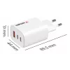 Caricabatterie Verbatim Essentials GaN 65W spina EU bianco, uso interno, AC, 20 V, bianco