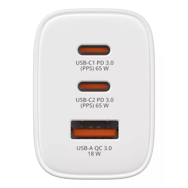 Caricabatterie Verbatim Essentials GaN 65W spina EU bianco, uso interno, AC, 20 V, bianco