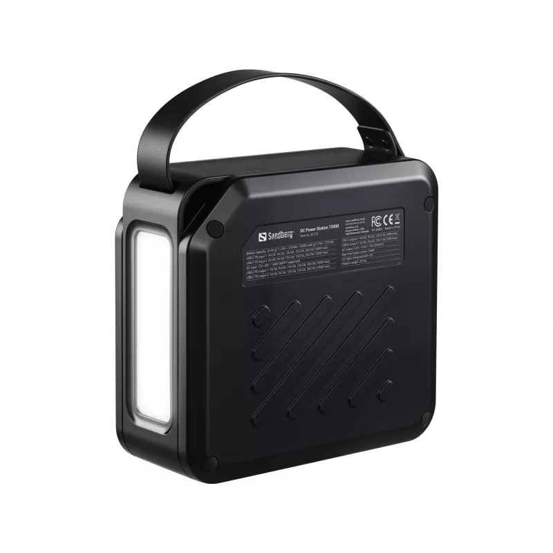 Power station DC portatile SANDBERG Sandberg DC Power Station 72000 — LMFP 72.000 mAh, ingresso DC e USB-C, nero
