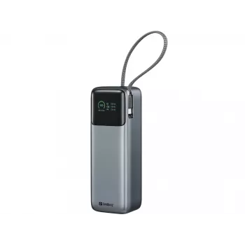 Powerbank SANDBERG All-in1 Powerbank 27000 PD 240W — 27000 mAh LiPo, uscita 240W, 1× USB-A, 1× USB-C, 3,6V — nero/grigio