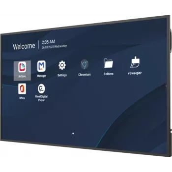 Monitor commerciale professionale 65 pollici 4K VIEWSONIC CDE6531-1C, 3840×2160, 500 cd/m², Android 14, 24/7, VESA